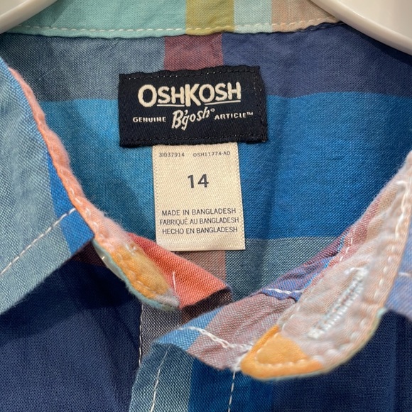 Boys spring/summer short sleeve button down. Size 14 - Picture 3 of 4